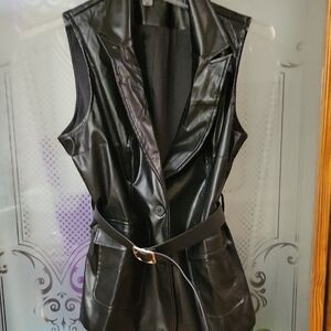 Fake Leather Look Vest Brand New